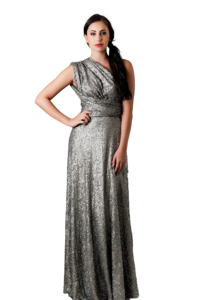 Dark Platinum Sequins Dress