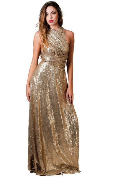 Champagne Sequins Dress