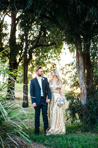 Champagne Sequins Dress
